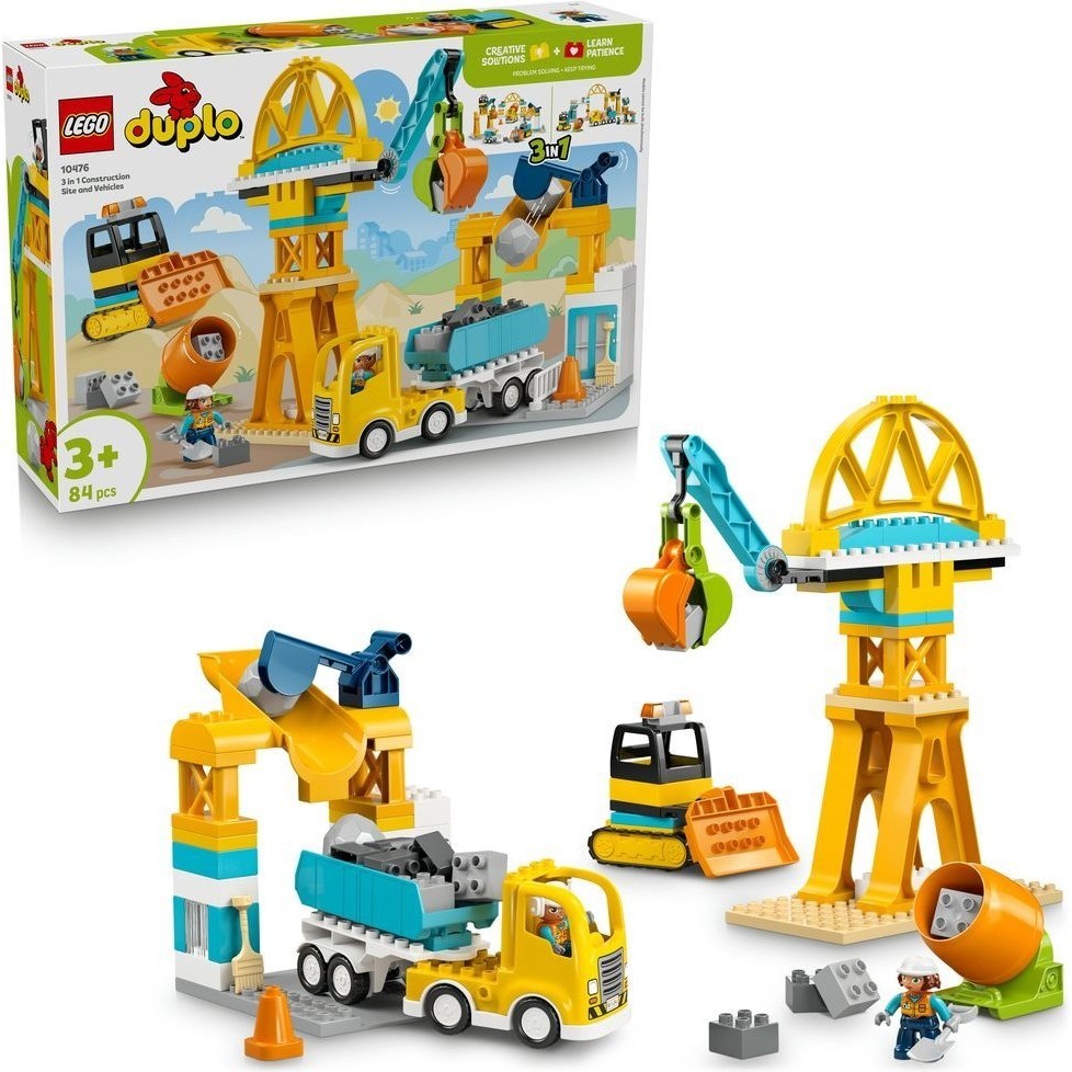 LEGO Duplo 10476 - Le chantier et les véhicules de construction 3-en-1