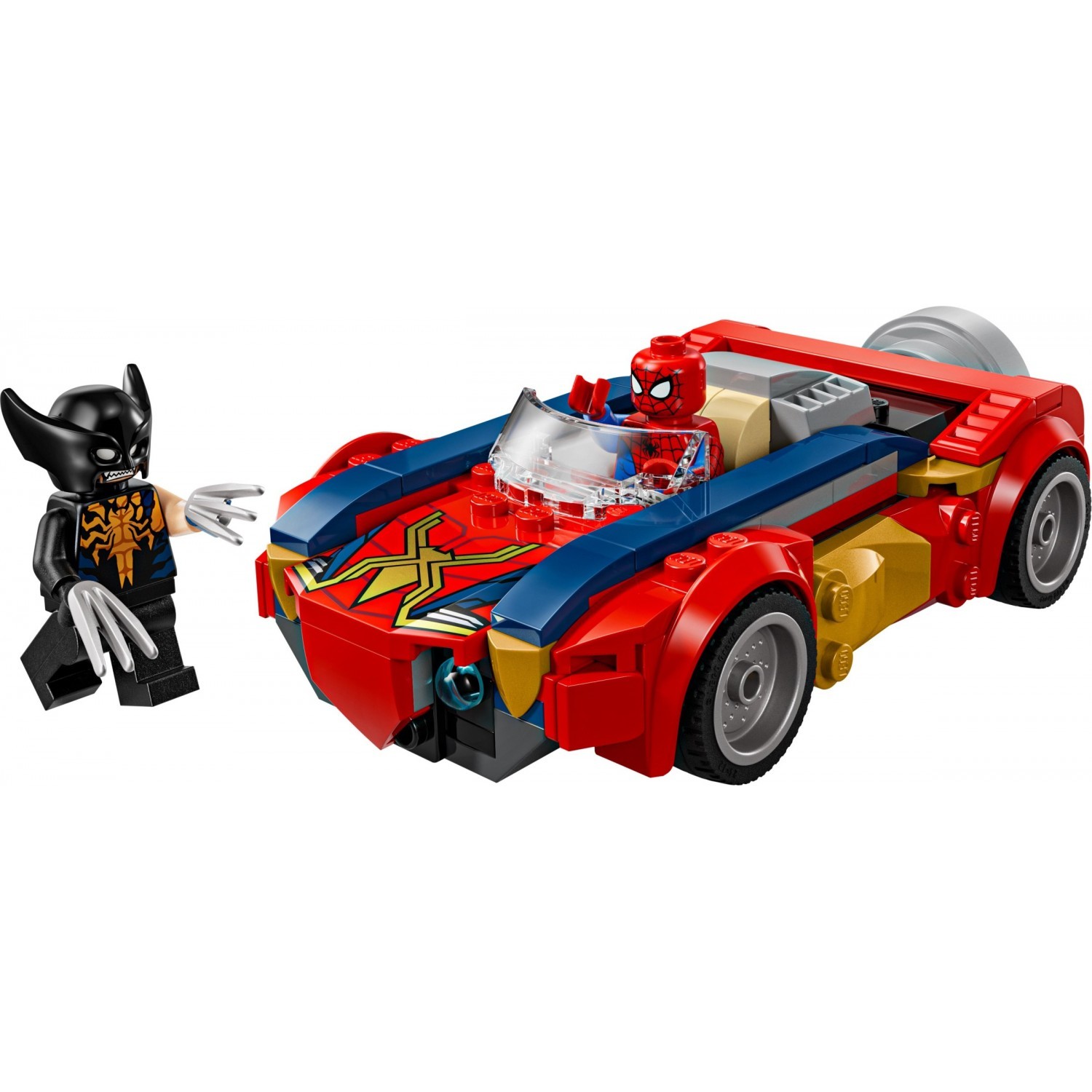 LEGO Marvel 76336 - Spider-Man et sa voiture contre Wolverine vénomisé