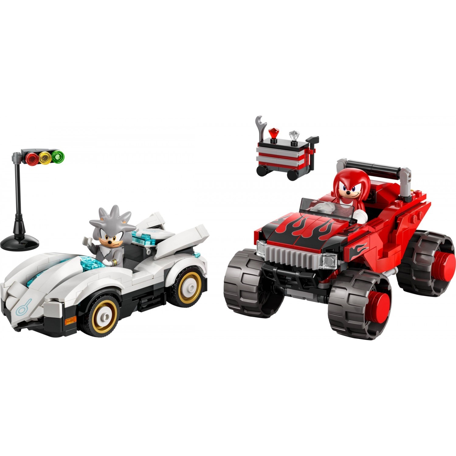LEGO Sonic the Hedgehog 77118 - La voiture de Silver contre le Monster Truck de Knuckles